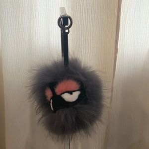 Monster bug  eyes pompom Kay chine for handbags